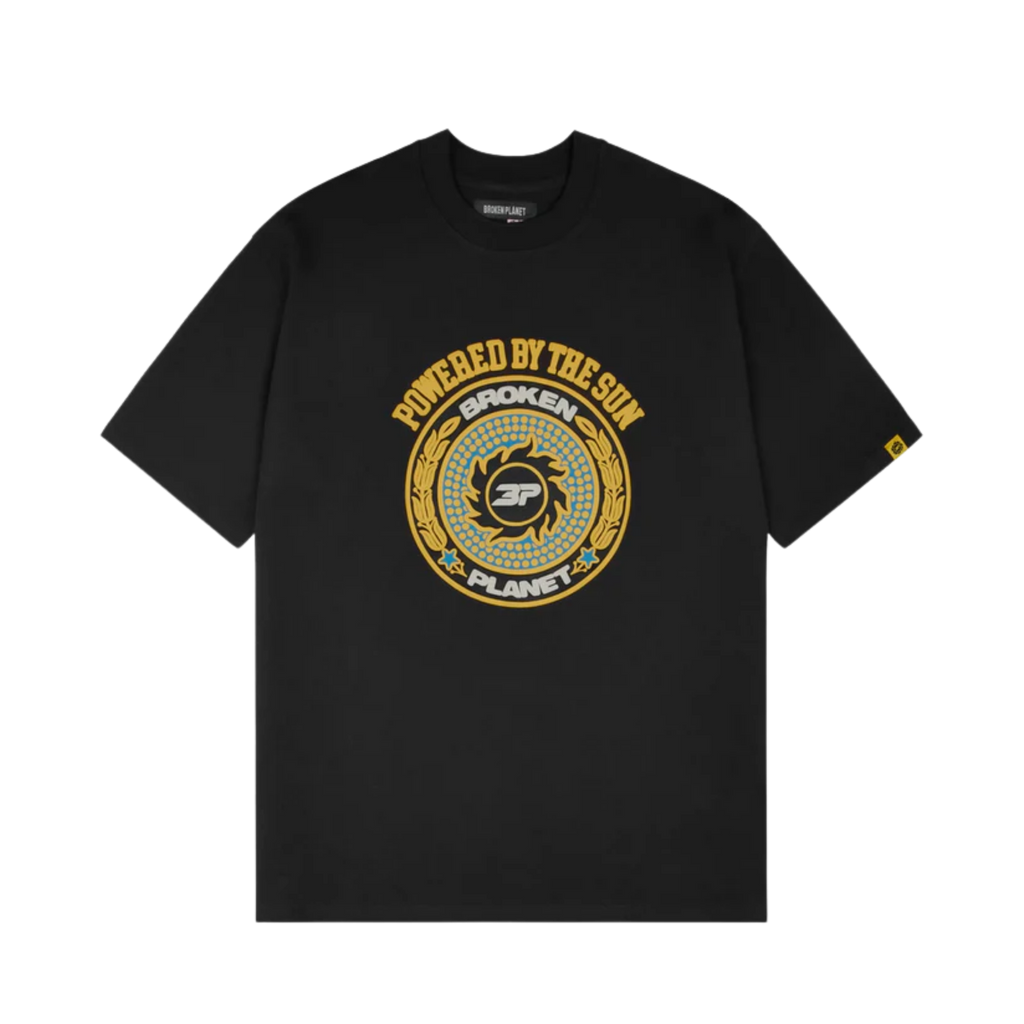 Broken Planet Crest T-Shirt Midnight Black