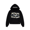 Broken Planet Moon Phases Hoodie Midnight Black