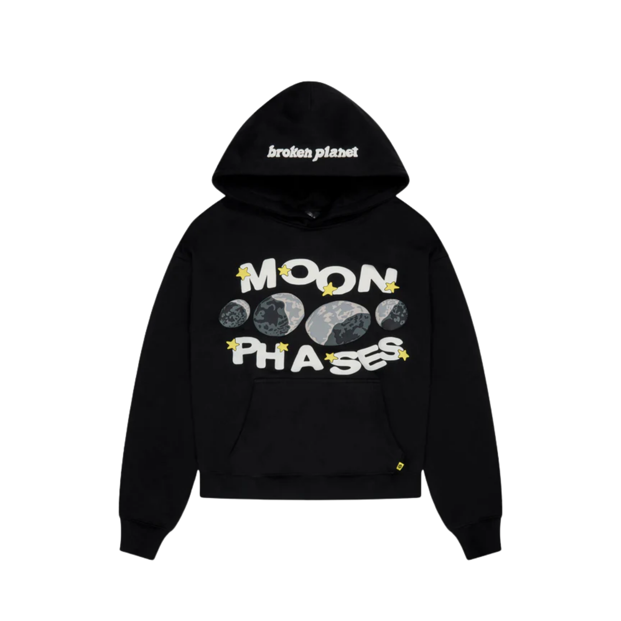 Broken Planet Moon Phases Hoodie Midnight Black