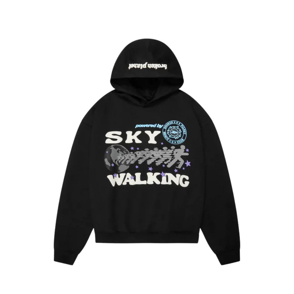 Broken Planet Sky Walking Hoodie Midnight Black