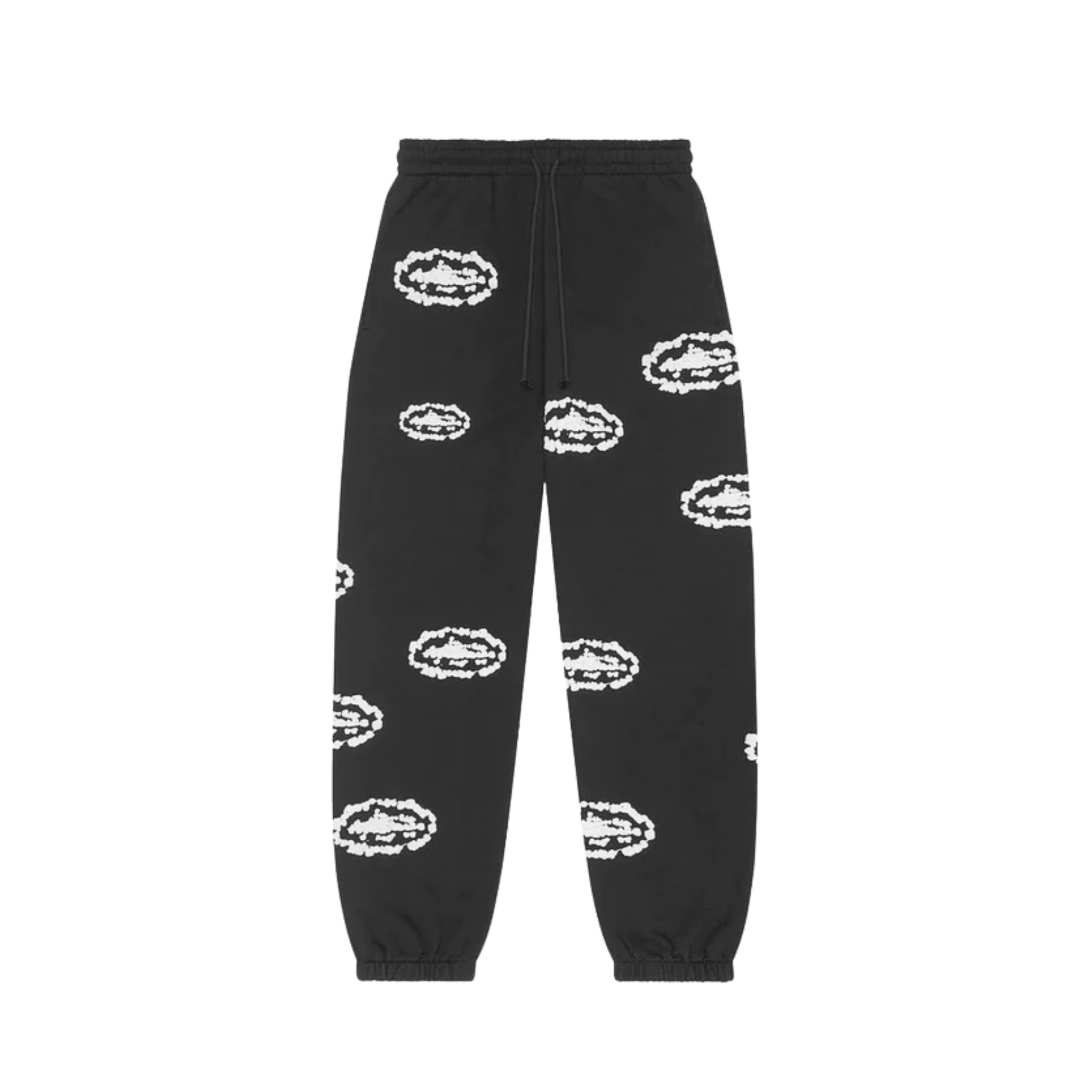 Corteiz x Denim Tears Cotton Wreath Sweatpants Black
