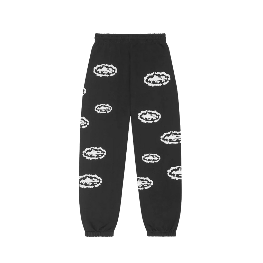 Corteiz x Denim Tears Cotton Wreath Sweatpants Black