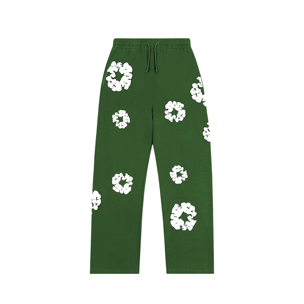 Denim Tears Cotton Wreath Baggy Sweatpants Green