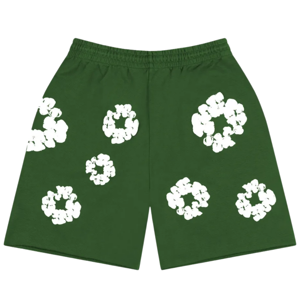 Denim Tears Cotton Wreath Shorts Green