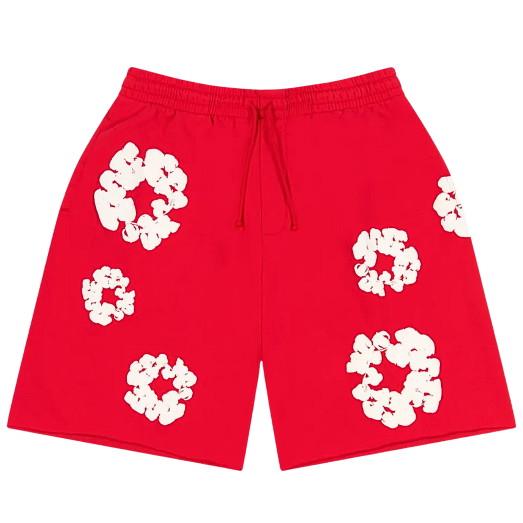 Denim Tears Cotton Wreath Shorts Red