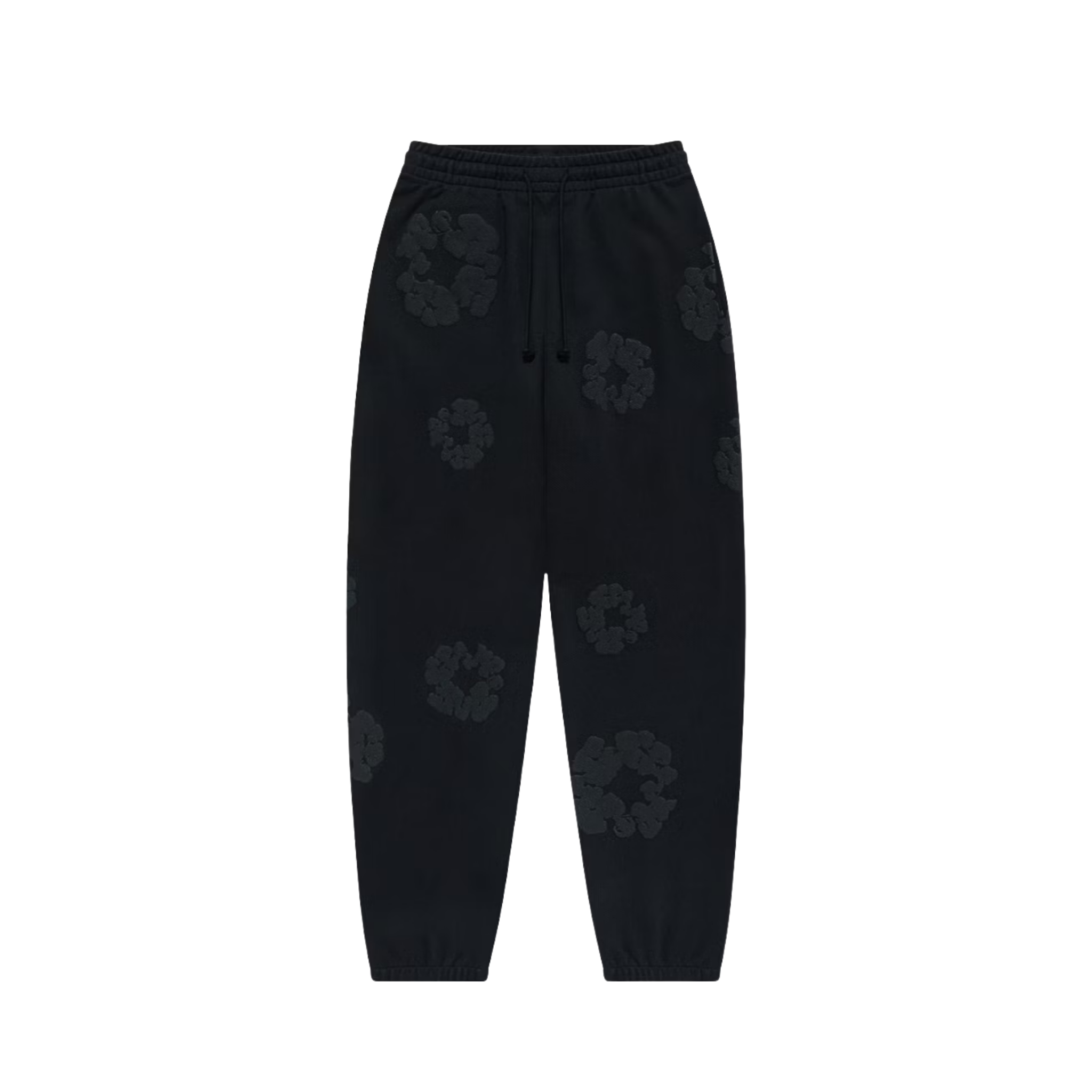 Denim Tears Cotton Wreath Sweatpants Black Monochrome
