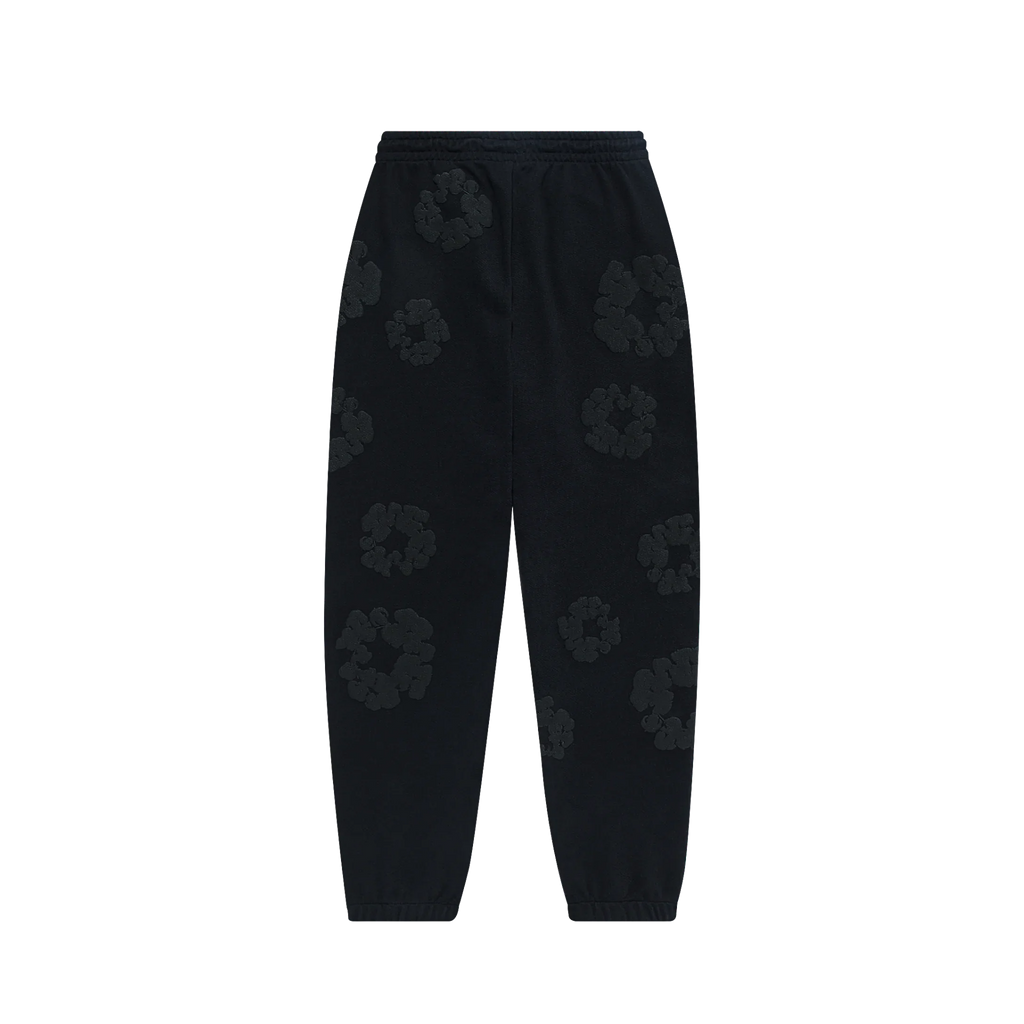 Denim Tears Cotton Wreath Sweatpants Black Monochrome