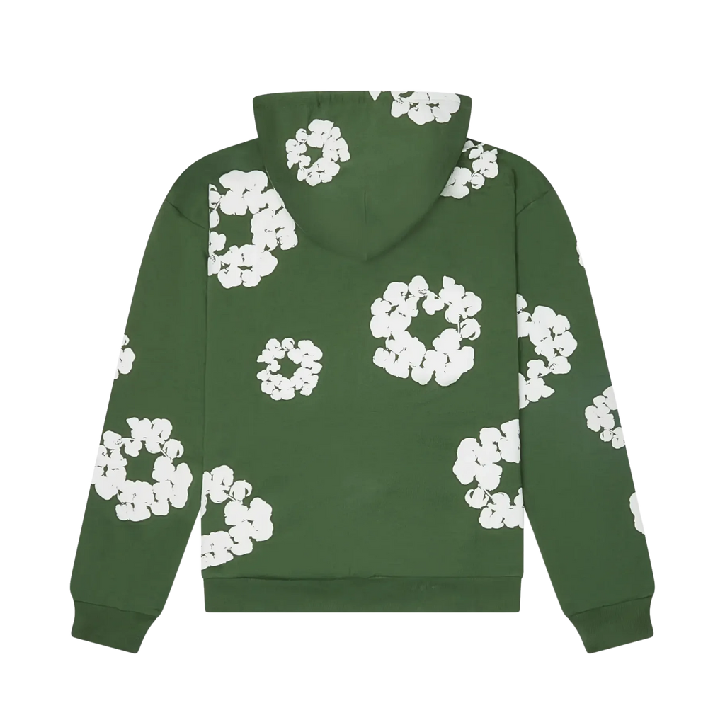 Denim Tears Cotton Wreath Zip Hoodie Green