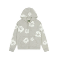 Denim Tears Cotton Wreath Zip Hoodie Grey