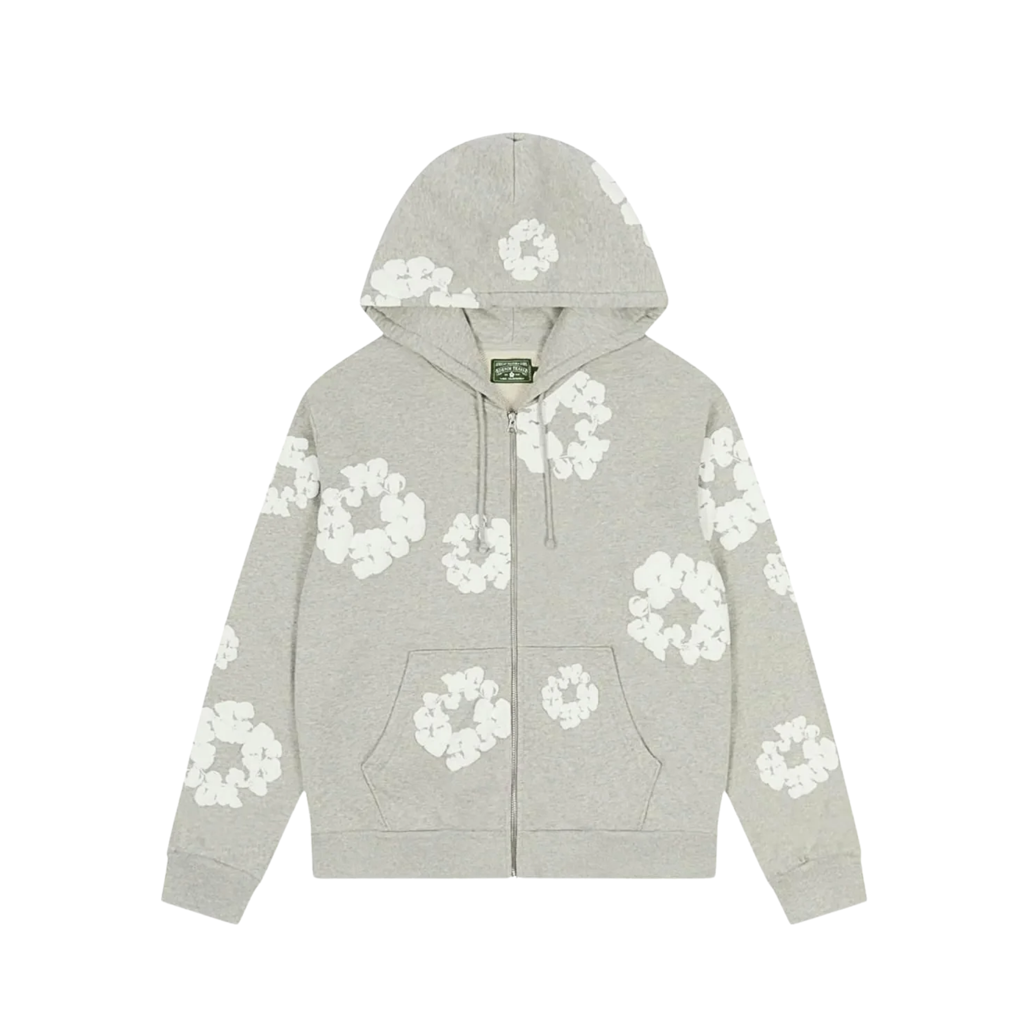Denim Tears Cotton Wreath Zip Hoodie Grey