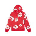 Denim Tears Cotton Wreath Zip Hoodie Red
