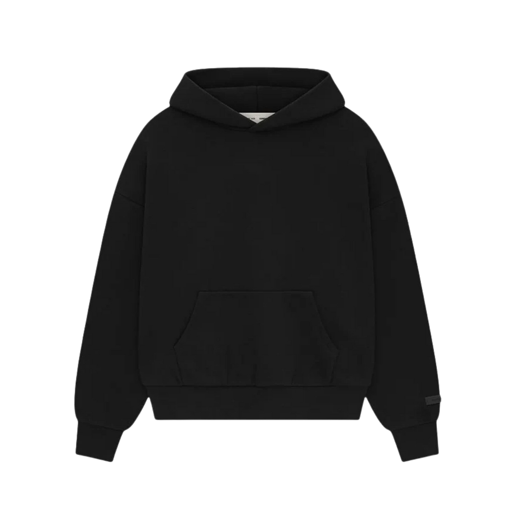 Fear of God Essentials Classic Fit Fleece Hoodie Jet Black (SS25)