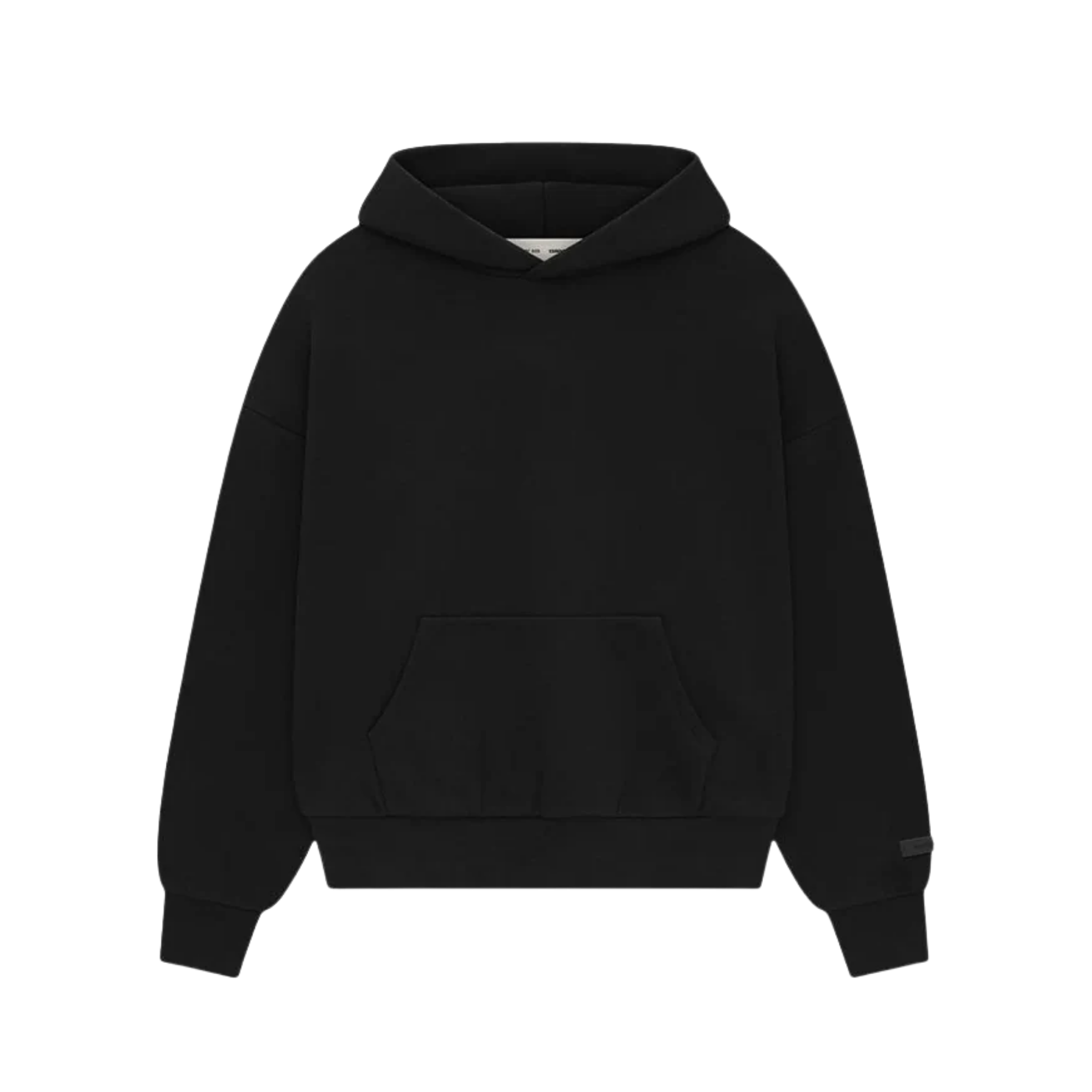 Fear of God Essentials Classic Fit Fleece Hoodie Jet Black (SS25)