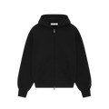 Fear of God Essentials Classic Fleece Zip-Up Hoodie Jet Black (SS25)