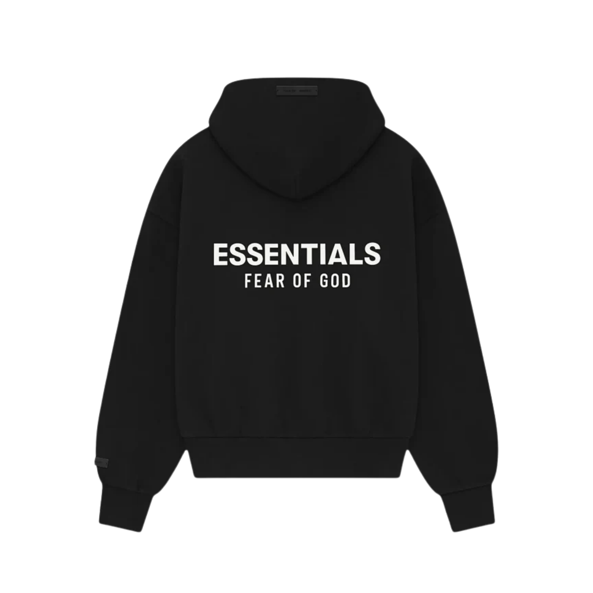 Fear of God Essentials Classic Fleece Zip-Up Hoodie Jet Black (SS25)